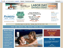 Tablet Screenshot of premierehottubs.com